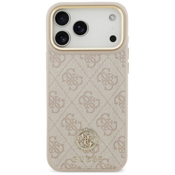 Etui Guess 4G Strass Logo MagSafe do     iPhone 17 Pro Max różowy