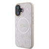 Guess GUHMP16MPSAPSMEP iPhone 16 Plus6.7" różowy/pink hardcase Saffiano Peony Classic Logo MagSafe