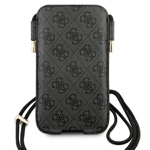 Guess Torebka na telefon GUHCP12M4GPSGR6,1" szary/grey 4G Metal Logo