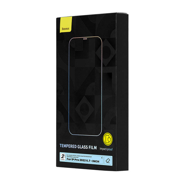 BASEUS CRYSTAL TEMPERED GLASS SHATTER-RESISTANT 0.3MM FOR IPHONE 14 PRO MAX (2PCS)