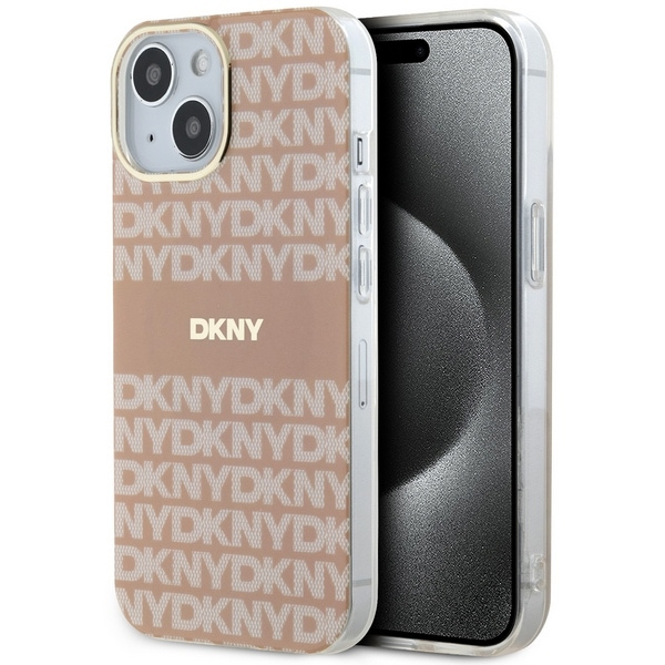 DKNY DKHMP15SHRHSEP iPhone 15 / 14 / 136.1" różowy/pink hardcase IML Mono & Stripe MagSafe