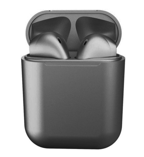 EARPHONES BLUETOOTH TWS INPODS I12 DARK GRAY METALLIC