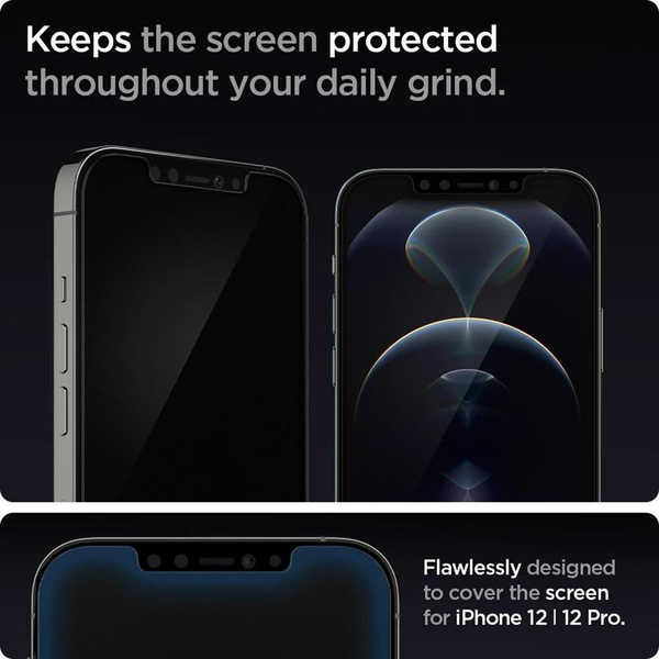 Spigen Glas.tR EZ Fit Tempered Glass for iPhone 12 / iPhone 12 Pro - 2 pcs.
