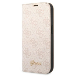 Guess GUBKP14XHG4SHP iPhone 14 Pro Max6,7" różowy/pink book 4G Vintage Gold Logo