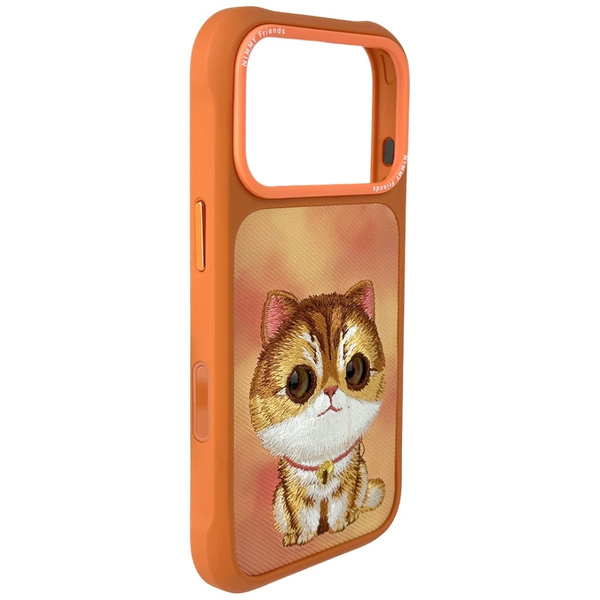 Etui Nimmy Big Eyed Pet 2.0 Cat do iPhone 17 Pro pomarańczowy
