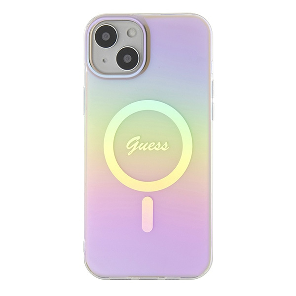 Guess GUHMP15MHITSP iPhone 15 Plus / 14 Plus 6.7" różowy/pink hardcase IML Iridescent MagSafe