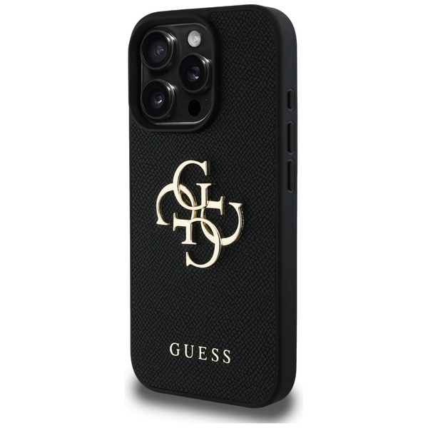 Etui Guess Grained Big 4G Logo Small     Classic Logo do iPhone 16 Pro czarny