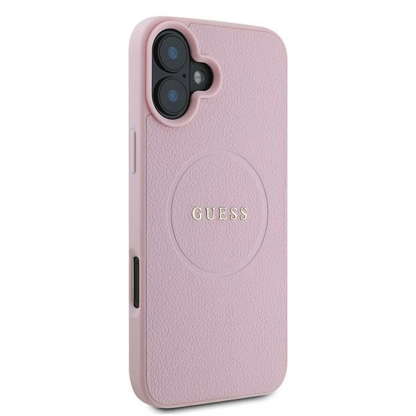 Guess GUHMP16MPGHSMMP iPhone 16 Plus6.7" różowy/pink hardcase Grained Ring MagSafe