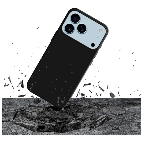 Etui 3MK Silicone Case do Apple iPhone   17 Pro Max czarny