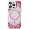 Etui Guess HC Resin Bottom Glitter do    iPhone 16 Pro Max MagSafe różowy