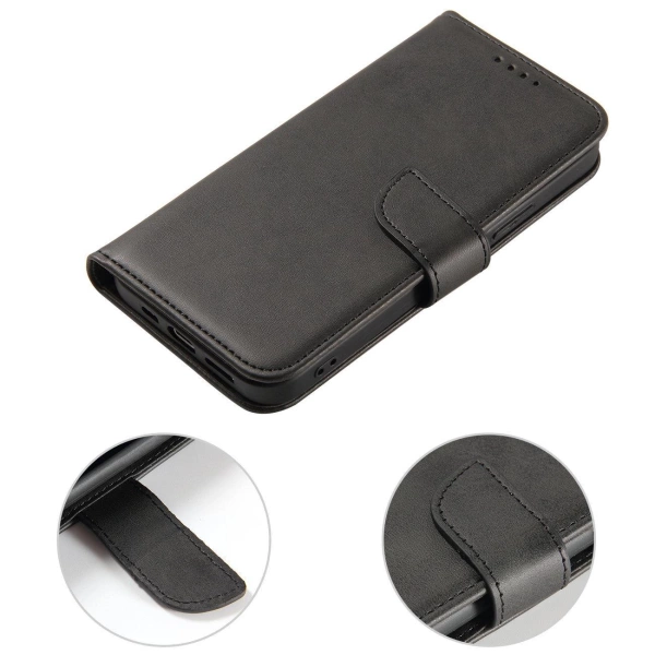 Magnet Case with flap for Honor X6a - black