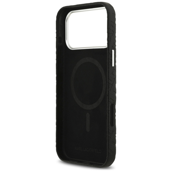Etui Karl Lagerfeld FW Stamped Karl MagSafe do iPhone 17 Pro Max czarny