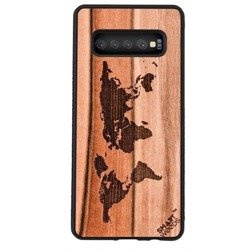 CASE ETUI DREWNIANE SMARTWOODS MAPA ŚWIATA SAMSUNG GALAXY S10+ PLUS