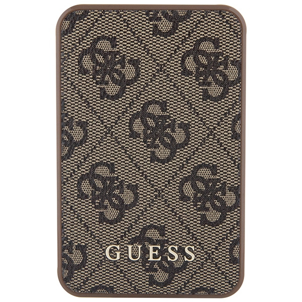 Guess Powerbank 15W GUPB5LP4GEGW5000mAh brązowy/brown 4G Leather Metal Logo