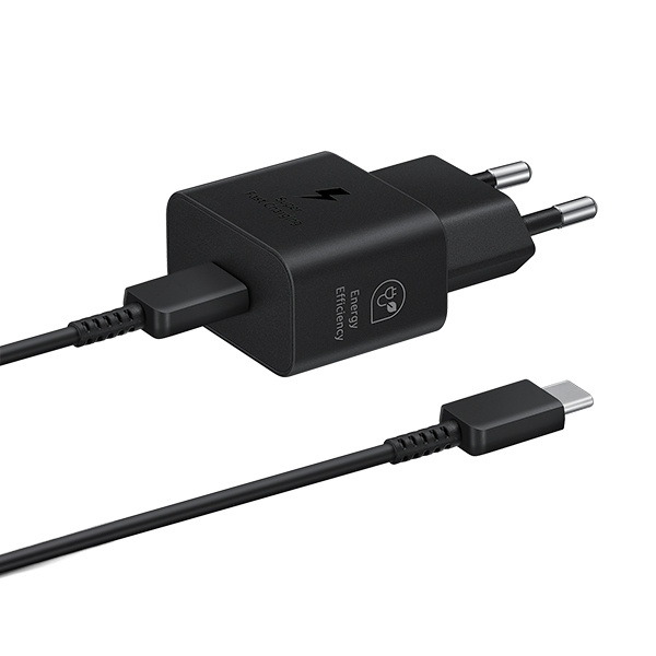 Ład. siec. Samsung EP-T2510XB 25W Fast Charge + kabel USB-C/USB-C czarny/black