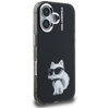 Etui Karl Lagerfeld IML Aquarelle        Choupette & Logo do iPhone 16 czarny
