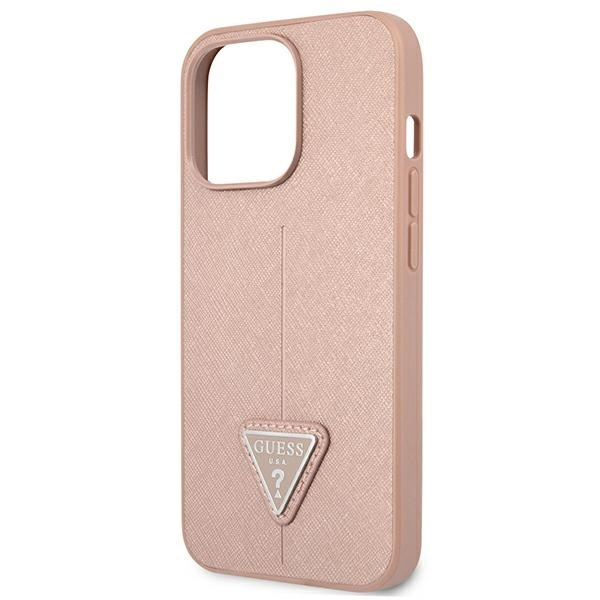 Guess GUHCP13XPSATLP iPhone 13 ProMax 6,7" różowy/pink hardcase SaffianoTriangle Logo