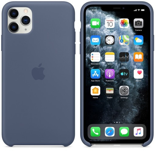 APPLE SILICONE CASE IPHONE 11 PRO MAX MX032ZM/A ALASKAN BLUE OPEN PACKAGE