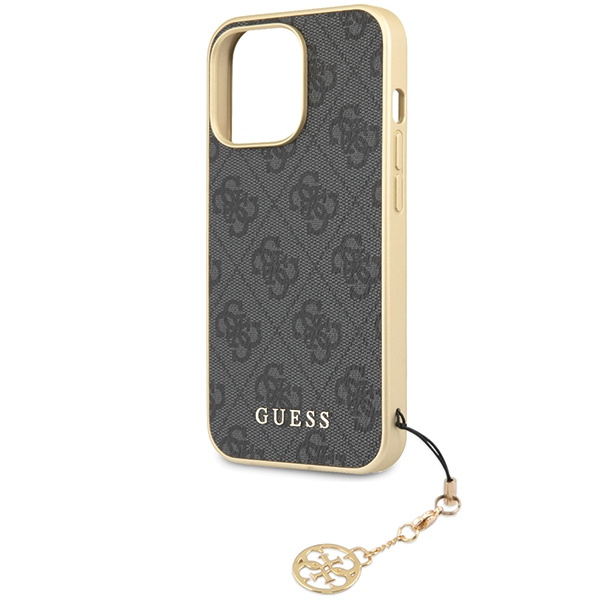 Guess GUHCP14LGF4GGR iPhone 14 Pro 6,1"szary/grey hardcase 4G Charms Collection