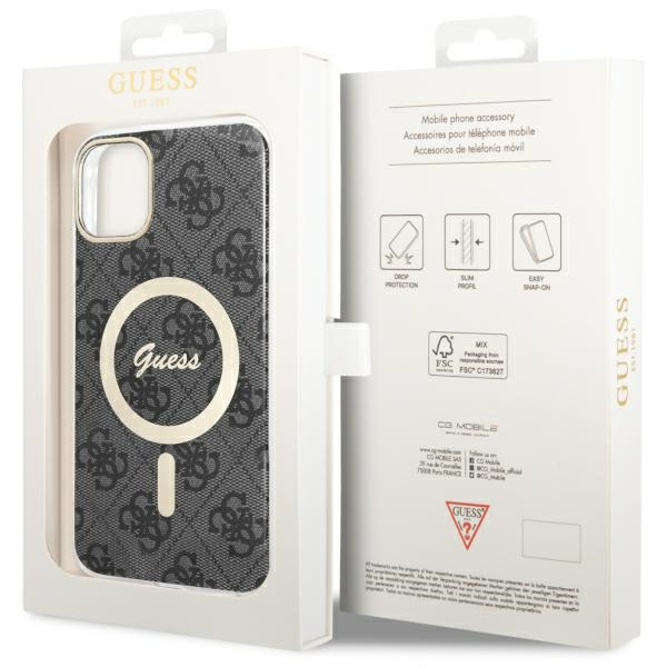 Guess GUHMN61H4STK iPhone 11 6.1"czarny/black hardcase 4G MagSafe