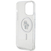Karl Lagerfeld KLHMP14XHGKCNOT case for iPhone 14 Pro Max 6.7" - transparent hardcase Karl&amp;Choupette Glitter MagSafe