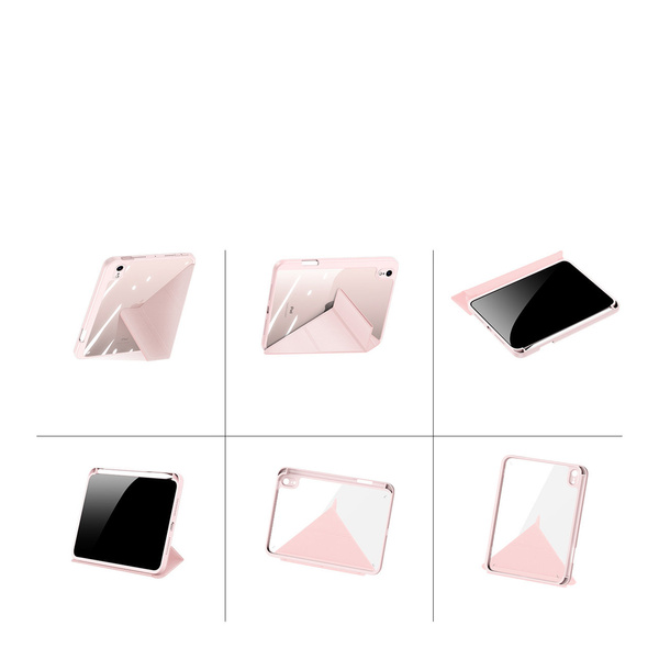 DUX DACIS MAGI CASE FOR IPAD MINI 2021 SMART COVER COVER WITH A STAND AND STORAGE COMPARTMENT ON APPLE PENCIL PINK
