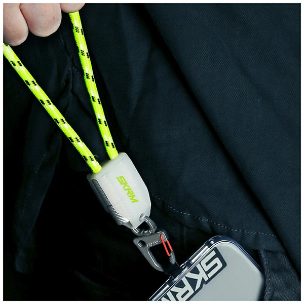 Uniwersalna smycz na nadgarstek z kablem 2w1 Skinarma Dyno Ve USB-C/USB-C beżowy