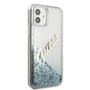 Guess GUHCP12SGLVSBL iPhone 12 mini5,4" niebieski/blue hardcase Glitter Vintage Script