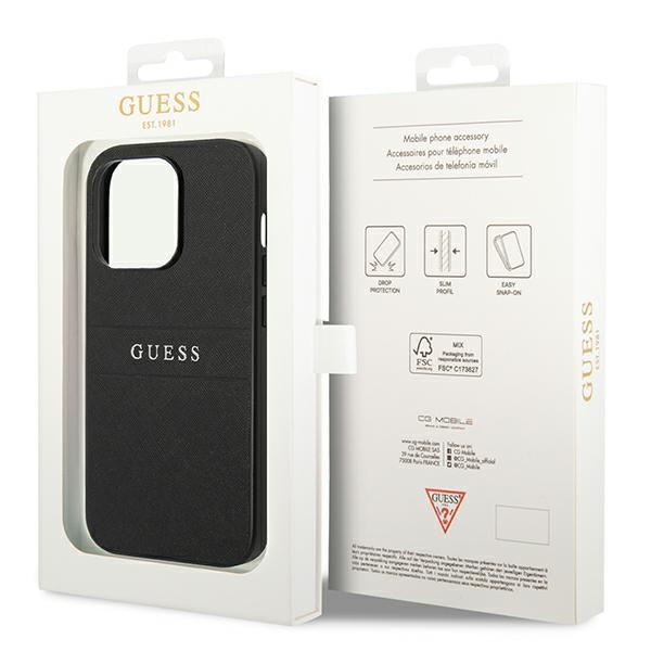 Guess GUHCP14LPSASBBK iPhone 14 Pro6,1" czarny/black Saffiano Strap