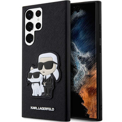KARL LAGERFELD KLHCS23LSANKCPK S23 ULTRA S918 HARDCASE CZARNY/BLACK SAFFIANO KARL & CHOUPETTE