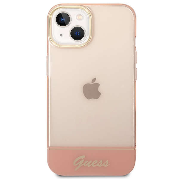 Guess GUHCP14MHGCOP iPhone 14 Plus / 15 Plus 6.7" różowy/pink hardcase Translucent