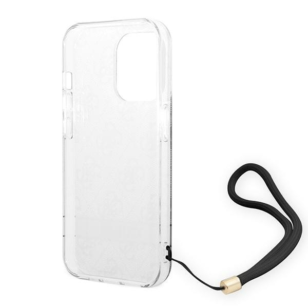 Guess GUOHCP14XH4STK iPhone 14 Pro Max 6,7" czarny/black hardcase 4G Print Strap