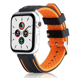 Beline pasek Apple Watch Solid Silicone 38/40/41mm pomarańczowo-czarny orange/black