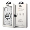 Etui Karl Lagerfeld Glitter Choupette Patch na iPhone 11 / Xr - srebrne