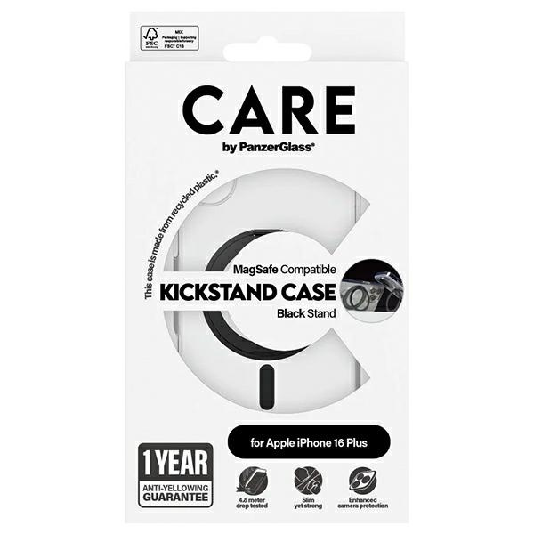 CARE by PanzerGlass Feature Kickstand Case iPhone 16 Plus 6,7" czarny/black MagSafe 1323