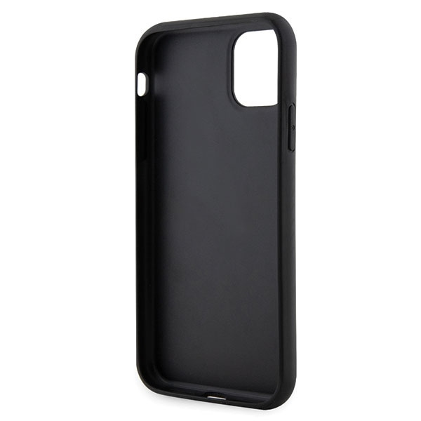 Etui Karl Lagerfeld Glitter Choupette Patch na iPhone 11 / Xr - srebrne