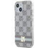 DKNY DKHMP15MHCPTSE iPhone 15 Plus /14 Plus 6.7" beżowy/beige hardcase IML Checkered Mono Pattern & Printed Stripes MagSafe