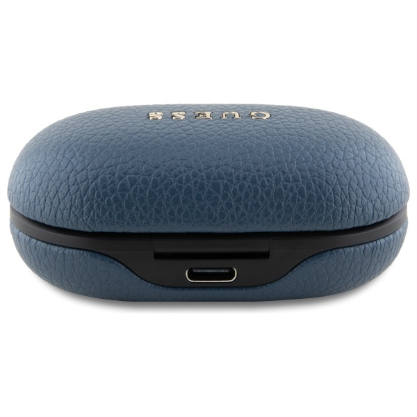 Guess słuchawki Bluetooth GUTWSPGTSPSB   TWS + stacja dokująca niebieski/blue Grained Classic Logo