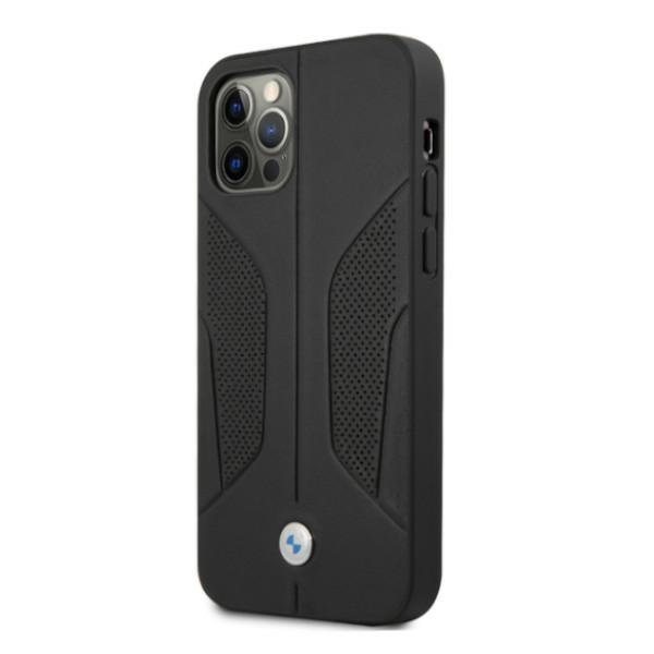 Etui BMW BMHCP12LRSCSK iPhone 12 Pro Max6,7" czarny/black hardcase Leather Perforate Sides