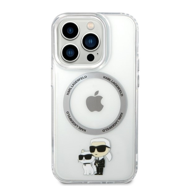 KARL LAGERFELD KLHMP14XHNKCIT IPHONE 14 PRO MAX 6,7" HARDCASE TRANSPARENT ICONIC KARL&CHOUPETTE MAGSAFE
