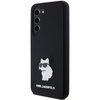 Karl Lagerfeld Silicone Choupette Metal Pin case for Samsung Galaxy S23 - black