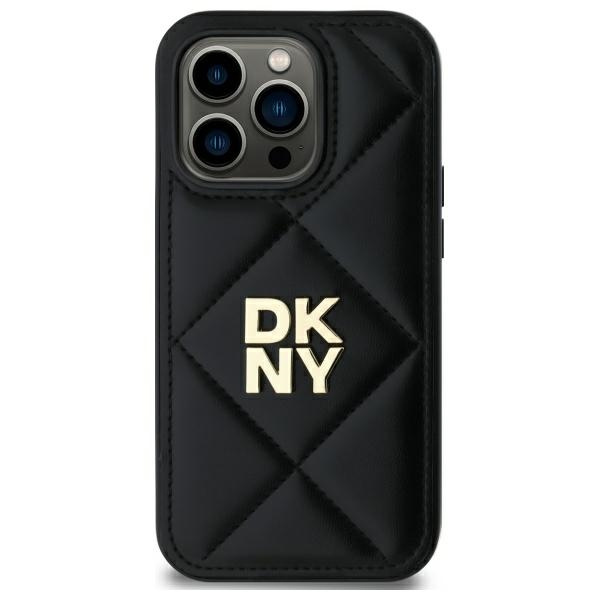 DKNY DKHCP14LPQDSLK iPhone 14 Pro 6.1"   czarny/black Quilted Stack Logo