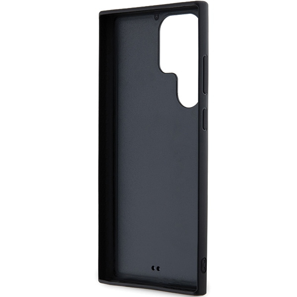 KARL LAGERFELD KLHCS24L3DMBKCK S24 ULTRA S928 CZARNY/BLACK HARDCASE 3D RUBBER GLITTER LOGO
