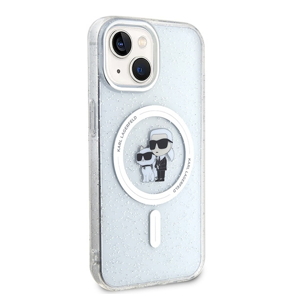 Karl Lagerfeld Karl&Choupette Glitter MagSafe case for iPhone 15 Plus - transparent