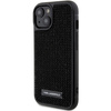 Etui Karl Lagerfeld Rhinestone Logo Metal Plate do iPhone 15 - czarne