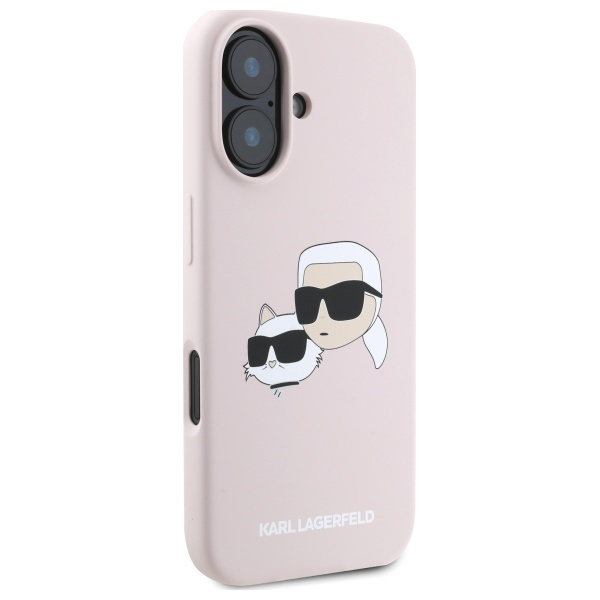 Karl Lagerfeld KLHMP16SSKCHPPLP iPhone 16 różowy/pink HC MagSafe Sil Double Heads Print