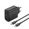 FONENG wall charger EU62 GaN PD 45W 1xUSB-C + cable USB-C - USB-C Black