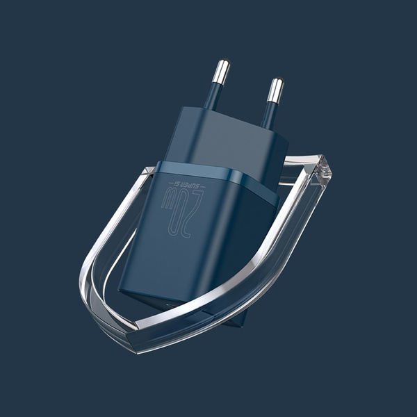Baseus Super Si 1C fast charger USB Type C 20W Power Delivery + USB Type C - Lightning cable 1m blue (TZCCSUP-B03)
