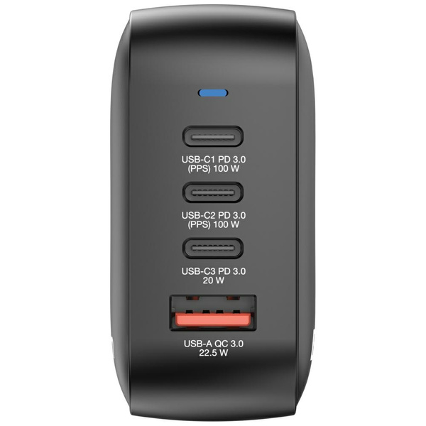 Ładowarka sieciowa Verbatim Mini GaN     100W 3xUSB-C PD/1x USB-A QC czarny 32231