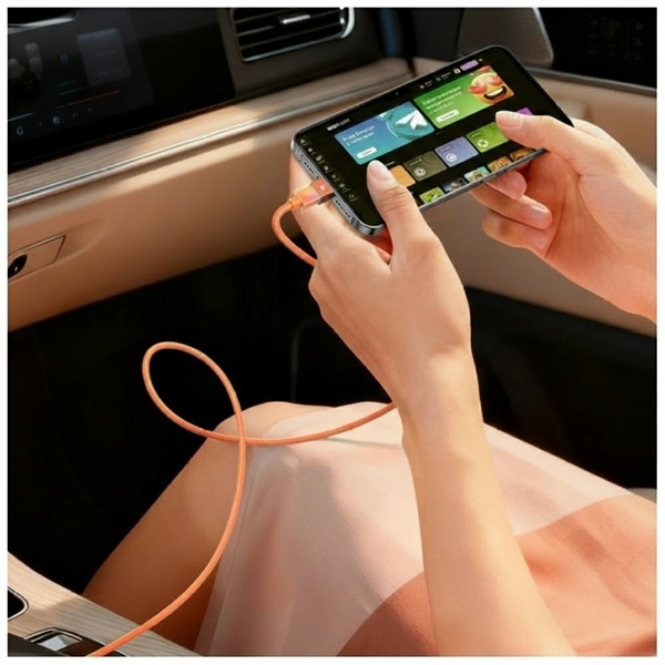 Kabel USAMS U93 30W USB-C do Lightning   1.2m pomarańczowy